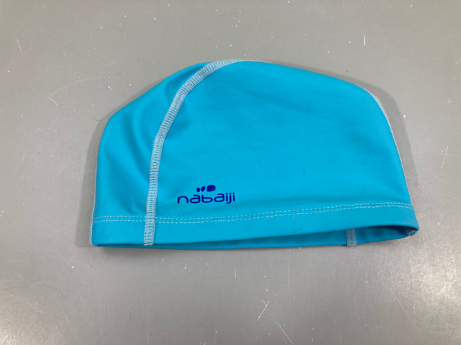 Bonnet de bain turquoise Nabaiji Junior, moins cher chez Petit Kiwi