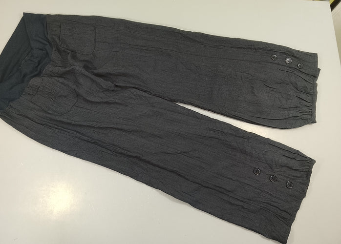 Pantalon Cassis bleu marine fluide, boutons sur le dessous, Taille élastique (38), moins cher chez Petit Kiwi