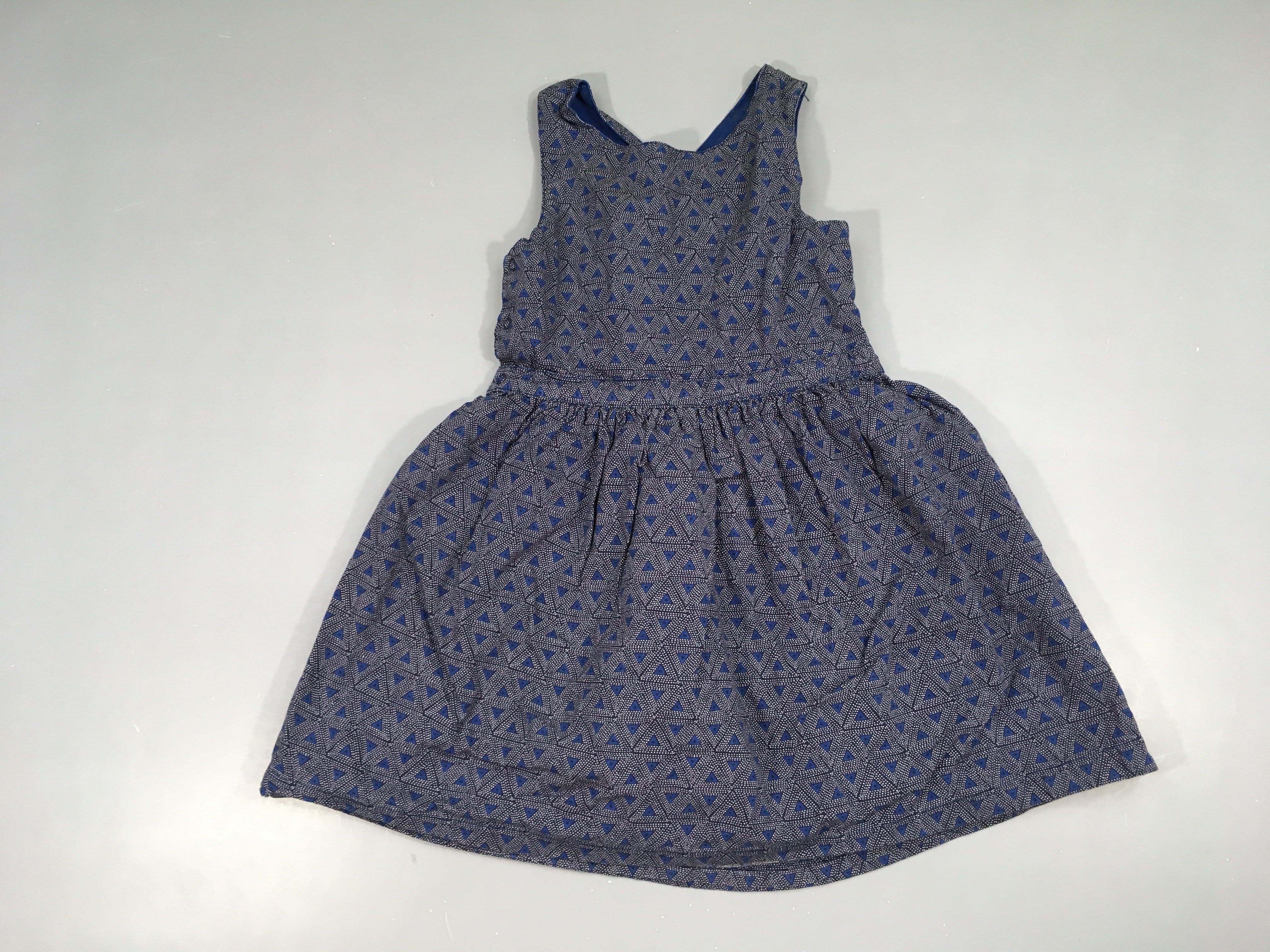 Robe s.m réversible bleu motifs