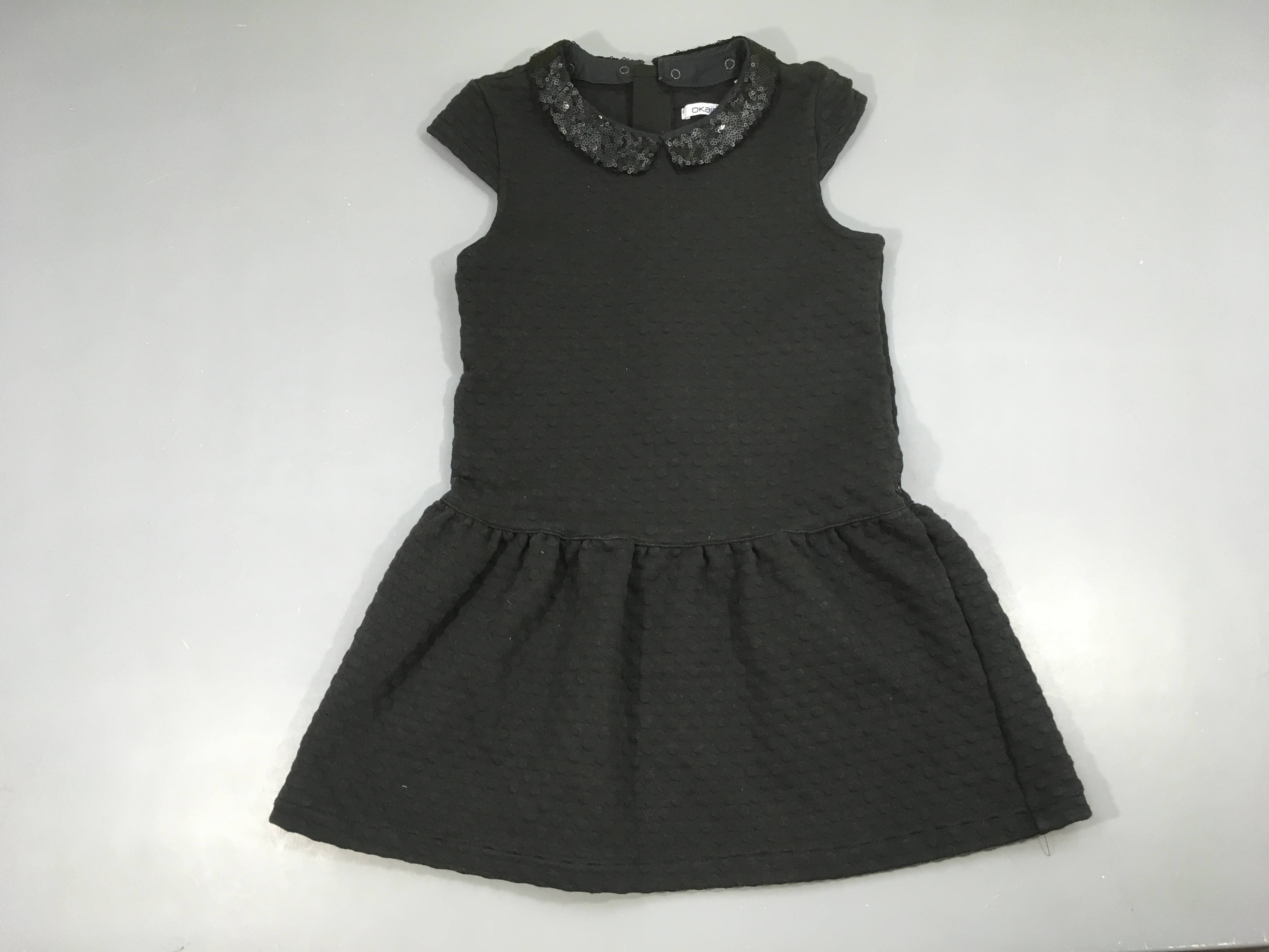 Robe m.c molleton texturé noir sequins