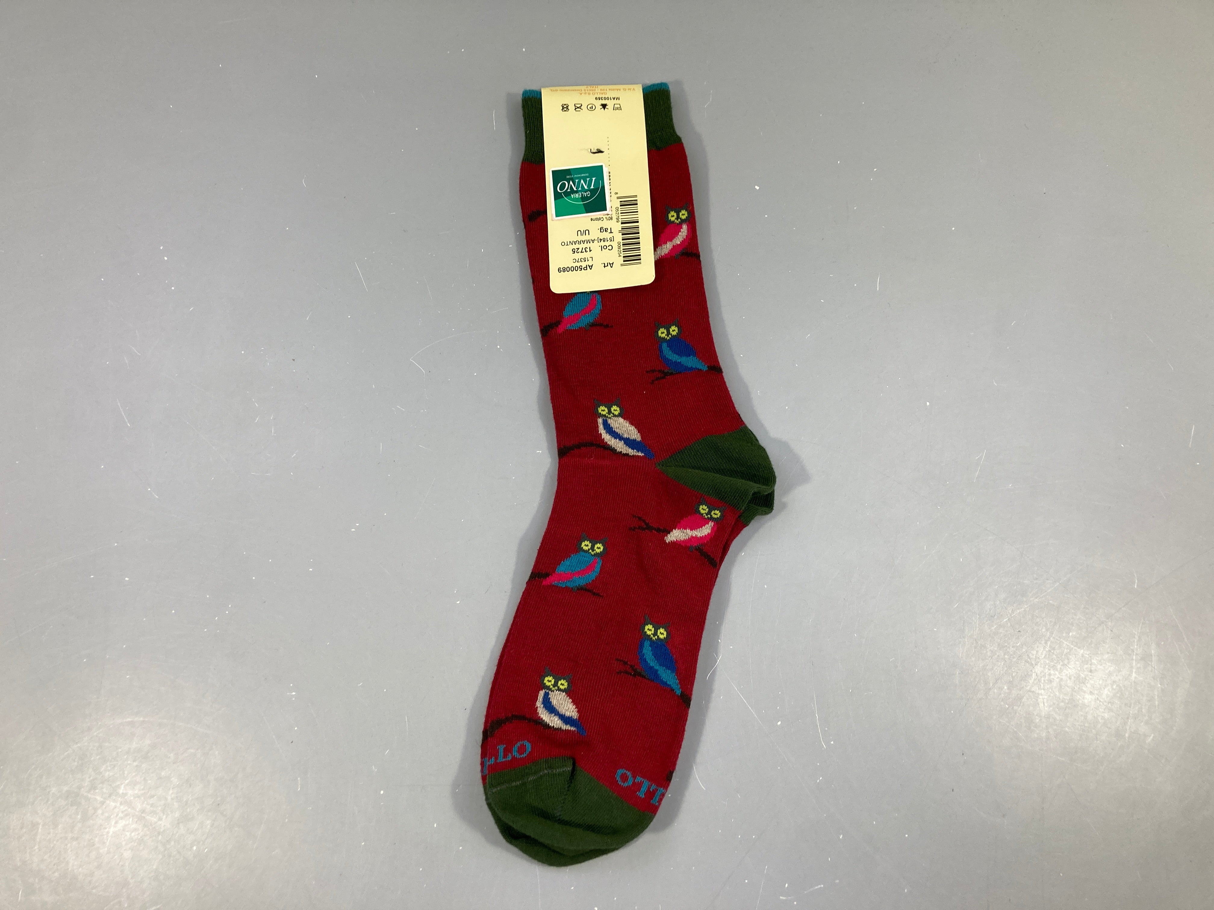 NEUF Chaussettes bordeaux chouettes, 40-45
