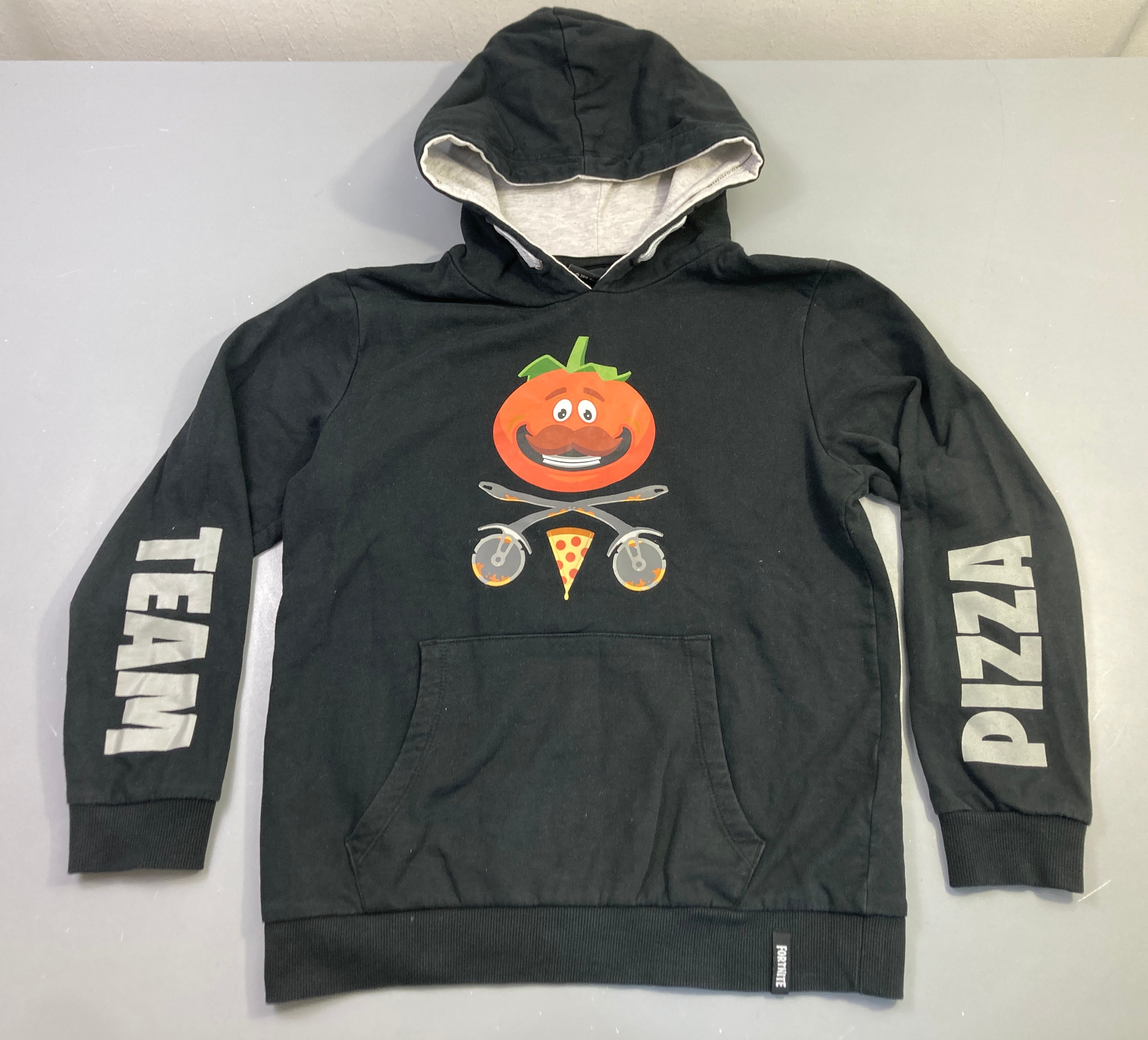Sweat à capuche noir pizza Fortnite Halloween