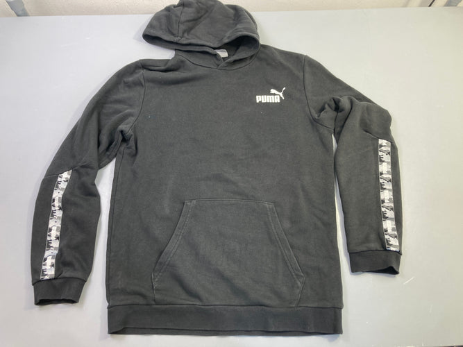 Sweat à capuche noir Logo, moins cher chez Petit Kiwi