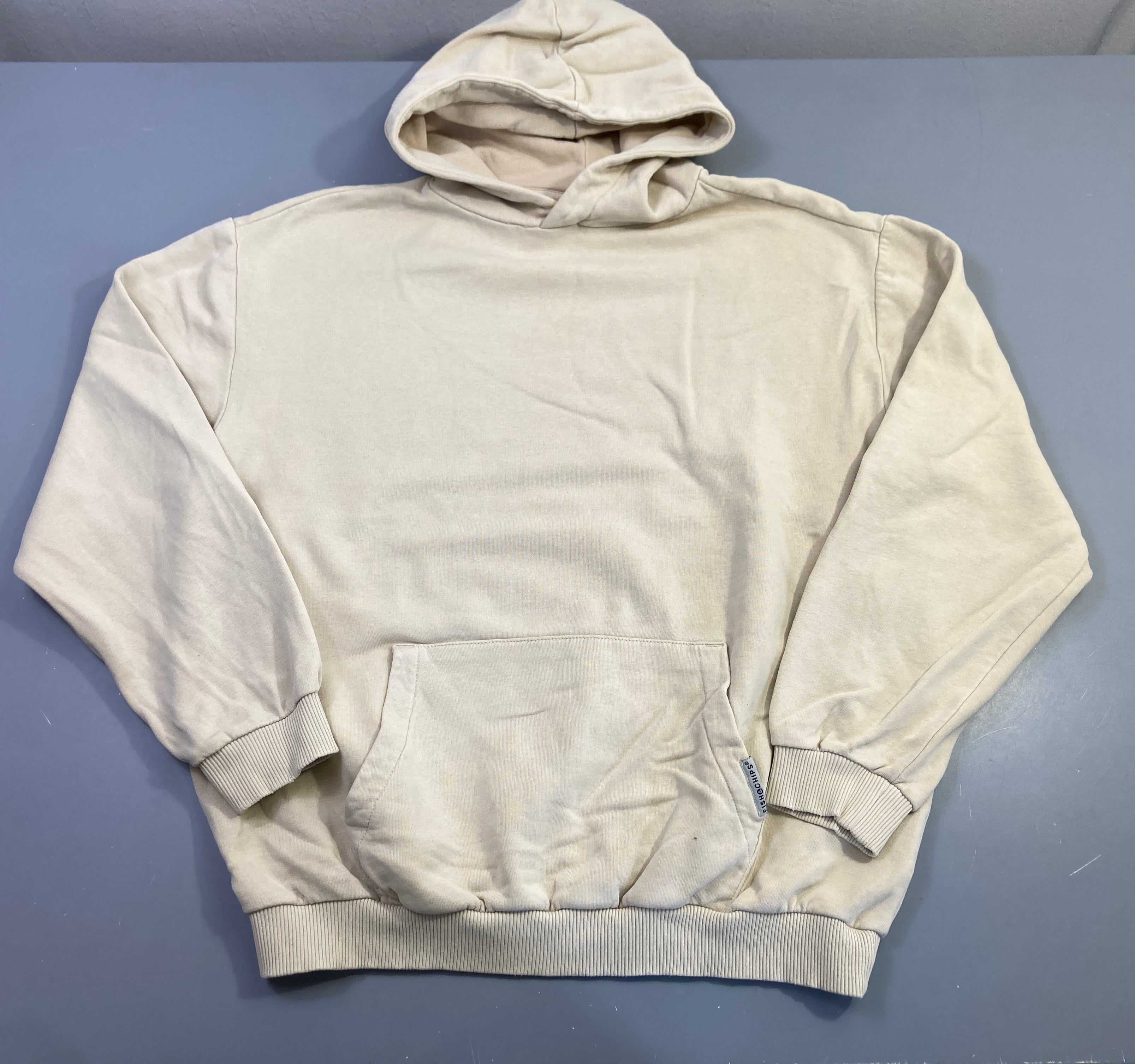 Sweat à capuche beige uni