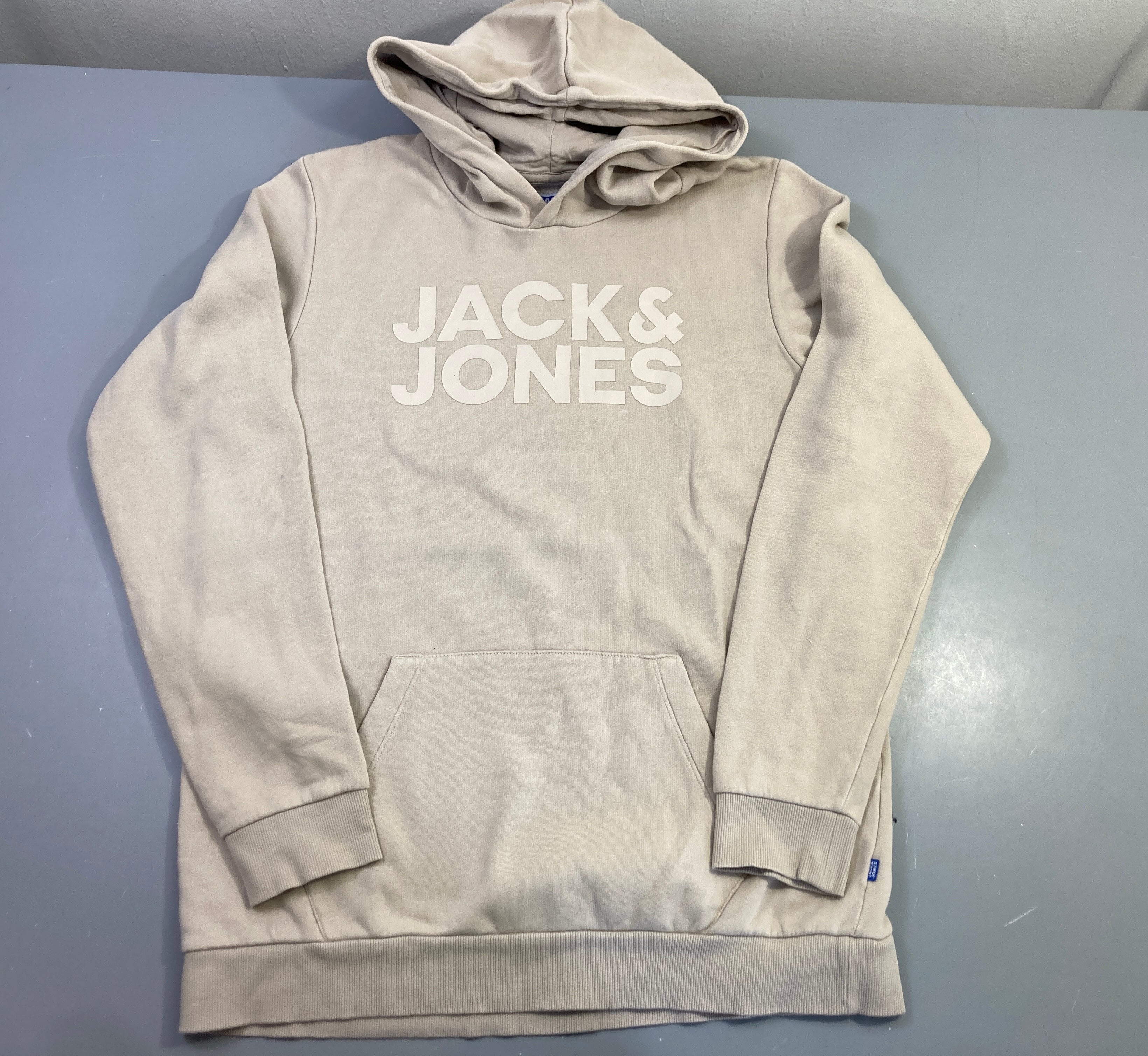 Sweat à capuche beige Logo