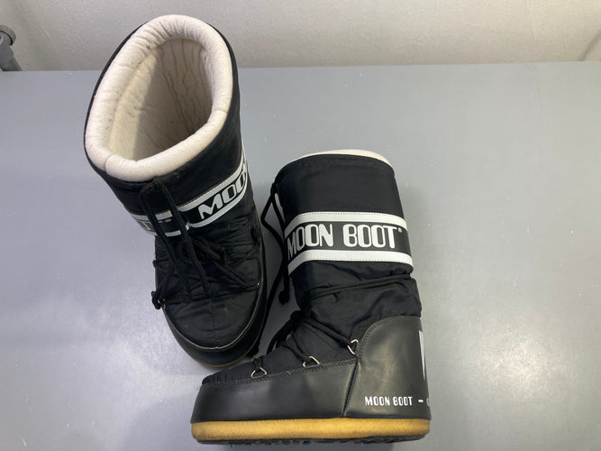 Bottes de neige noires lacets, Moon Boot, 35-38, prix neuf 185€, moins cher chez Petit Kiwi