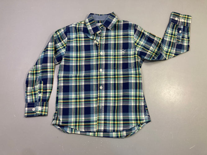 Chemise ml carreaux bleu vert jaune, NelBlu, moins cher chez Petit Kiwi