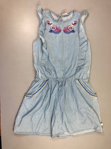 Robe m.c denim froufrous, moins cher chez Petit Kiwi