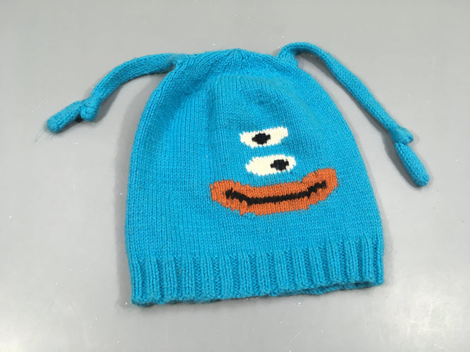 Bonnet bleu monstre, moins cher chez Petit Kiwi