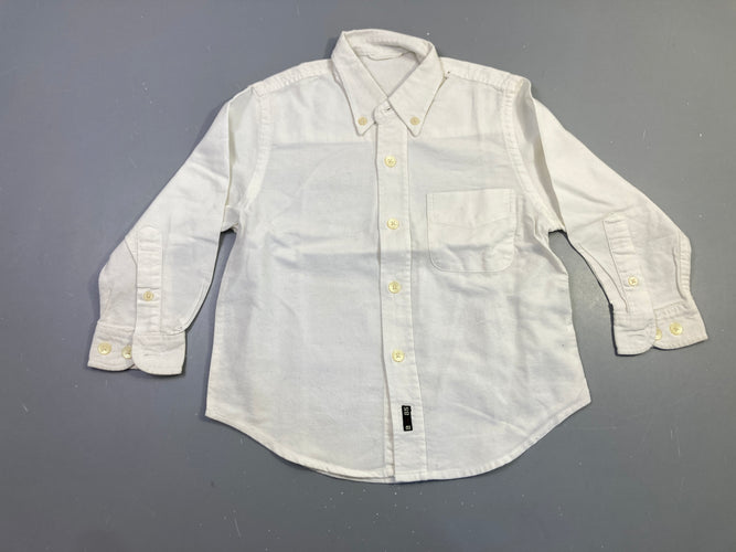 Chemise ml blanche oxford, BBL, moins cher chez Petit Kiwi