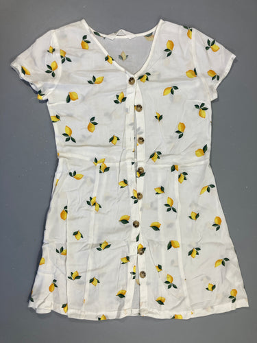 Robe m.c blanche citrons, moins cher chez Petit Kiwi