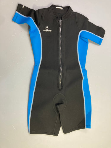 Combinaison néoprène m.c noire bleue, Tribord, moins cher chez Petit Kiwi