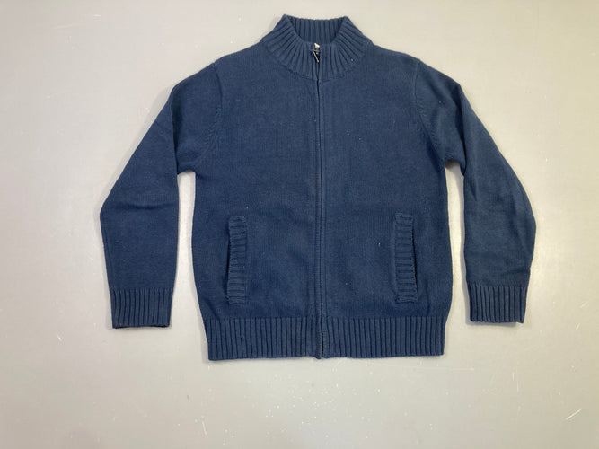 Gilet zippé bleu marine uni, moins cher chez Petit Kiwi