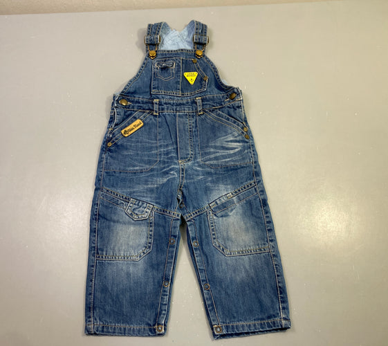 Salopette jean bleu délavé Little Matelot, moins cher chez Petit Kiwi