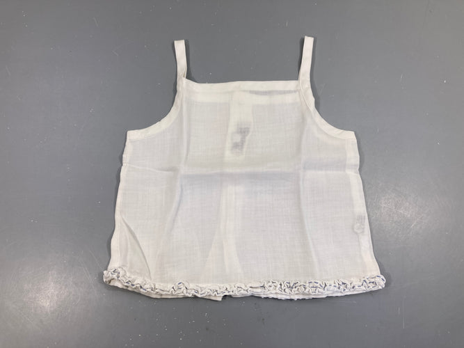 Blouse fines bretelles blanche, moins cher chez Petit Kiwi