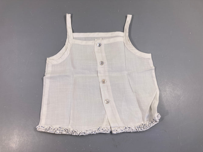 Blouse fines bretelles blanche, moins cher chez Petit Kiwi