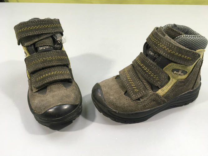 Bottines Berghen-Tex kaki, vert (25), moins cher chez Petit Kiwi