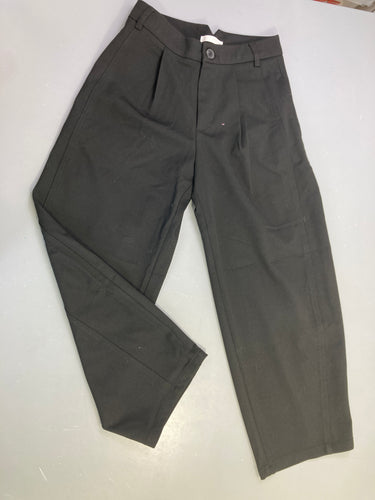 Pantalon noir habillé toile pinces taille haute, moins cher chez Petit Kiwi
