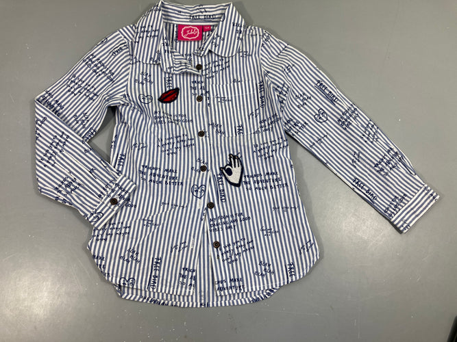 Chemisier ml rayé blanc/bleu sequins, Jubel, moins cher chez Petit Kiwi
