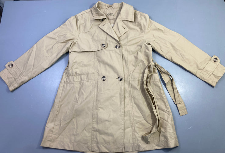 Trench beige coton ceinture double boutonnage, moins cher chez Petit Kiwi