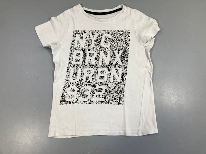 T-shirt m.c blanc NYC BRNX, moins cher chez Petit Kiwi