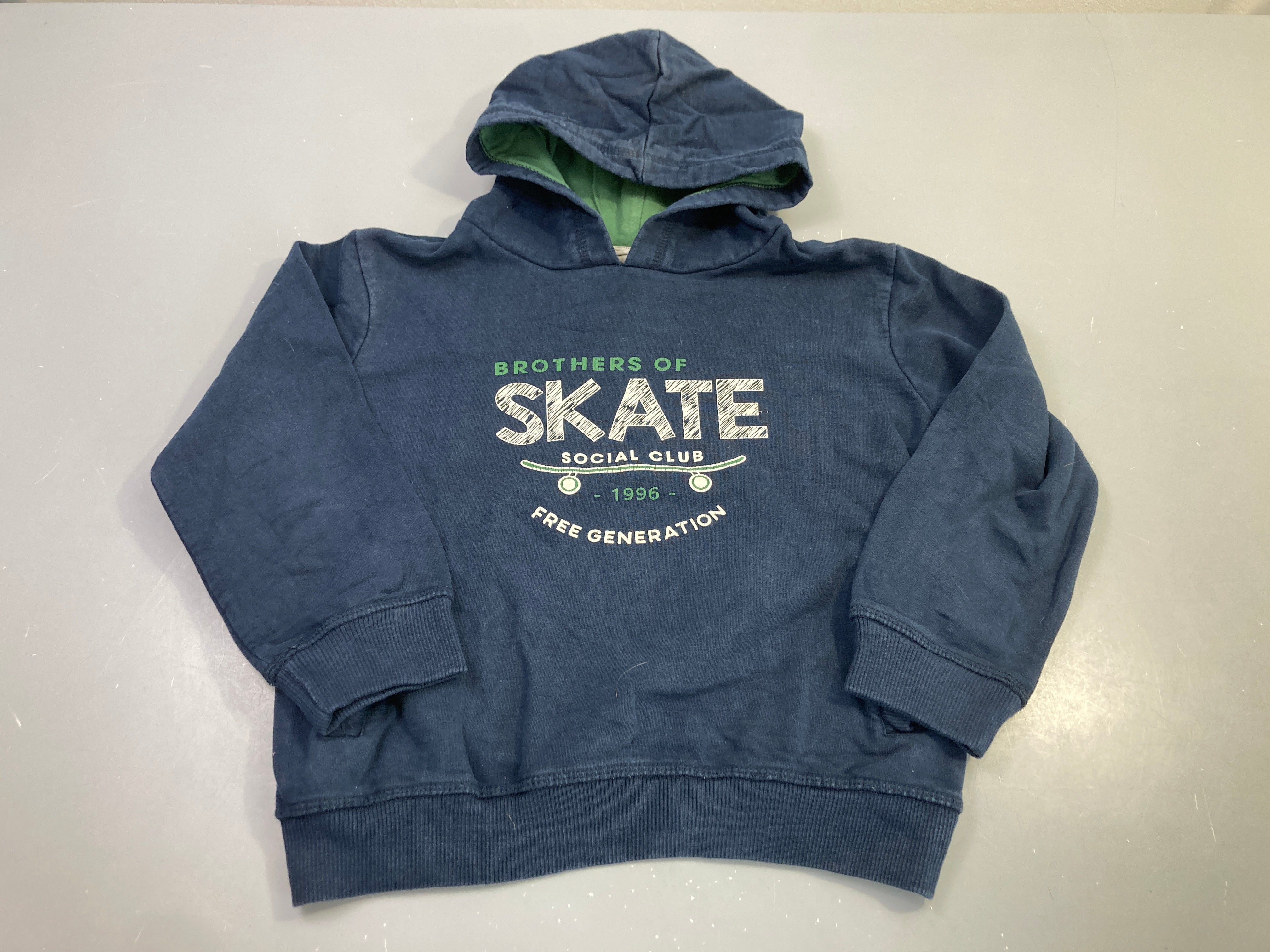 Sweat molleton zippé capuche bleu marine Brothers of Skate