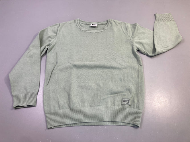 Pull vert amande, moins cher chez Petit Kiwi