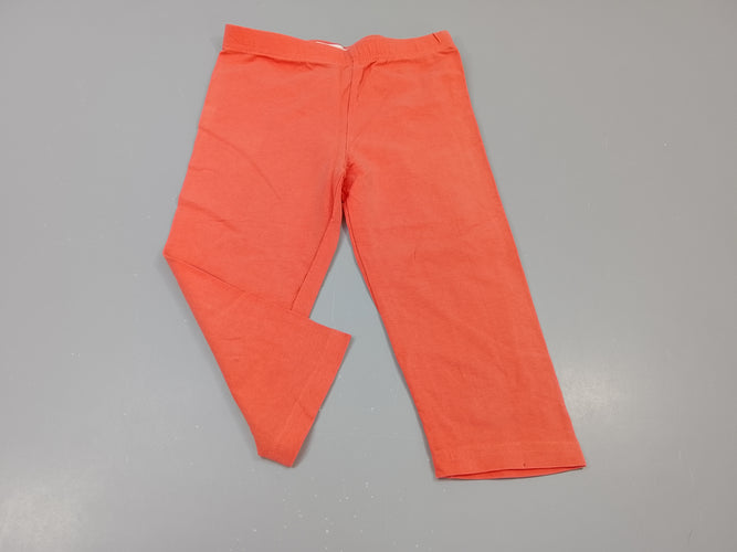 Legging  3/4 saumon néon, moins cher chez Petit Kiwi