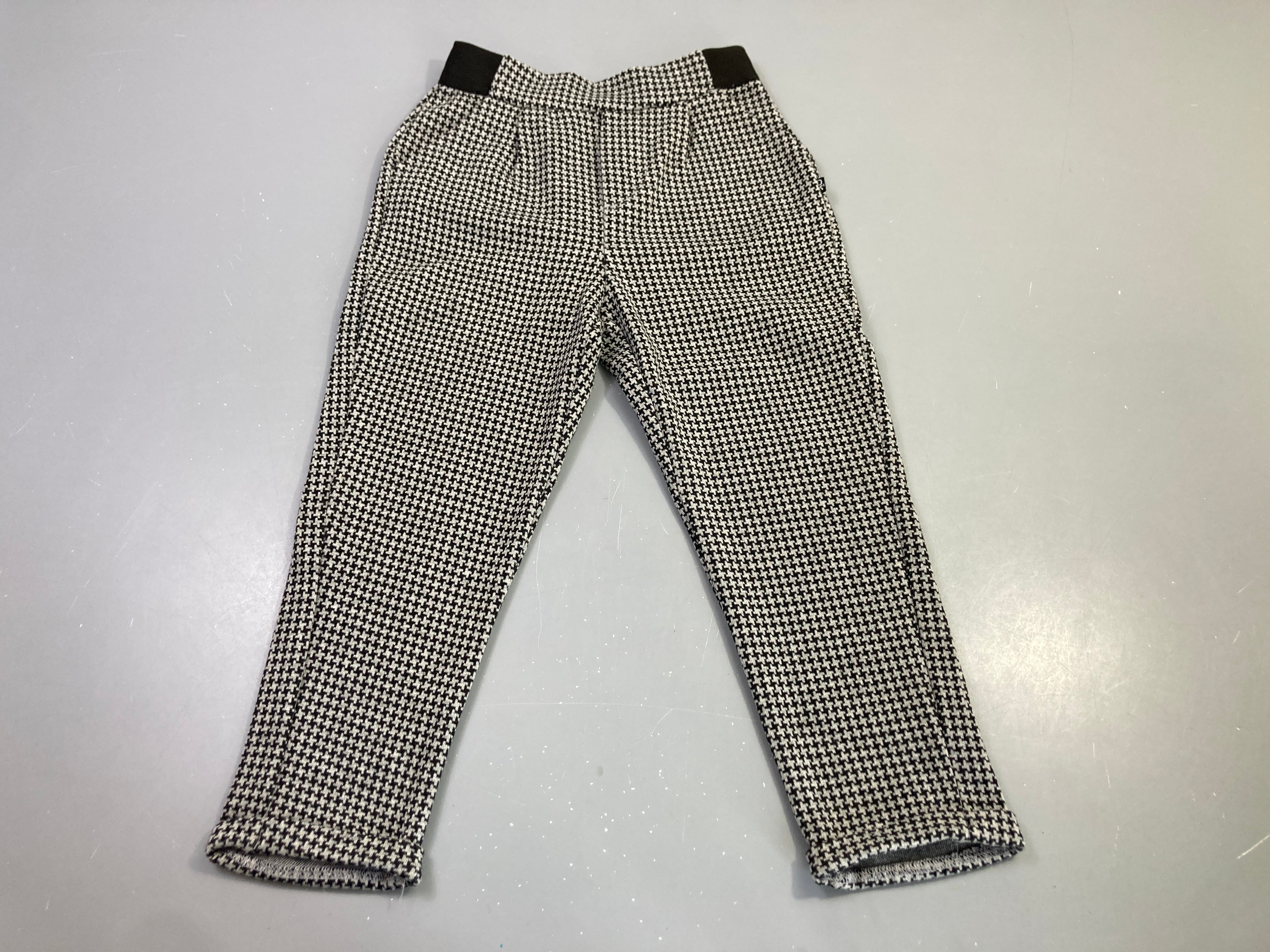 Pantalon pied-de-poule noir blanc