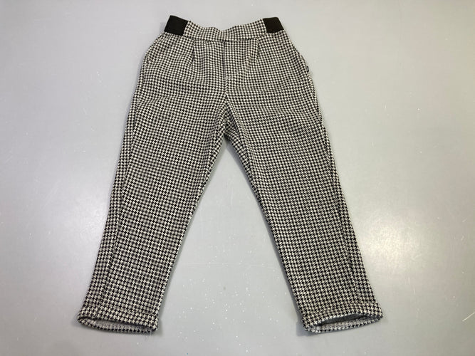 Pantalon pied-de-poule noir blanc, moins cher chez Petit Kiwi