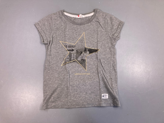 T-shirt m.c gris chiné étoile, moins cher chez Petit Kiwi