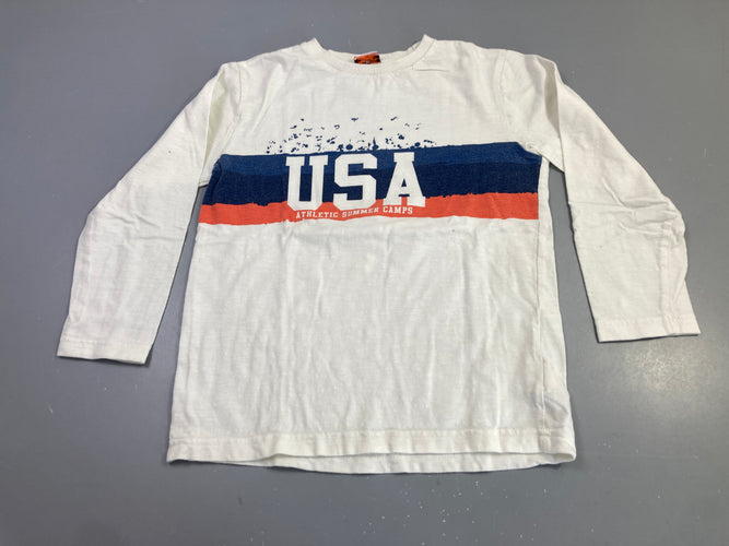 T-shirt m.l blanc USA Athletic Summer Camps, moins cher chez Petit Kiwi