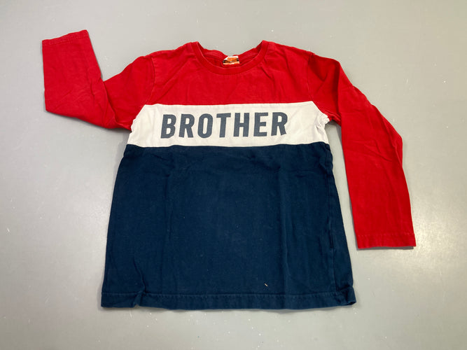 T-shirt m.l tricolore rouge blanc marine Brother, moins cher chez Petit Kiwi