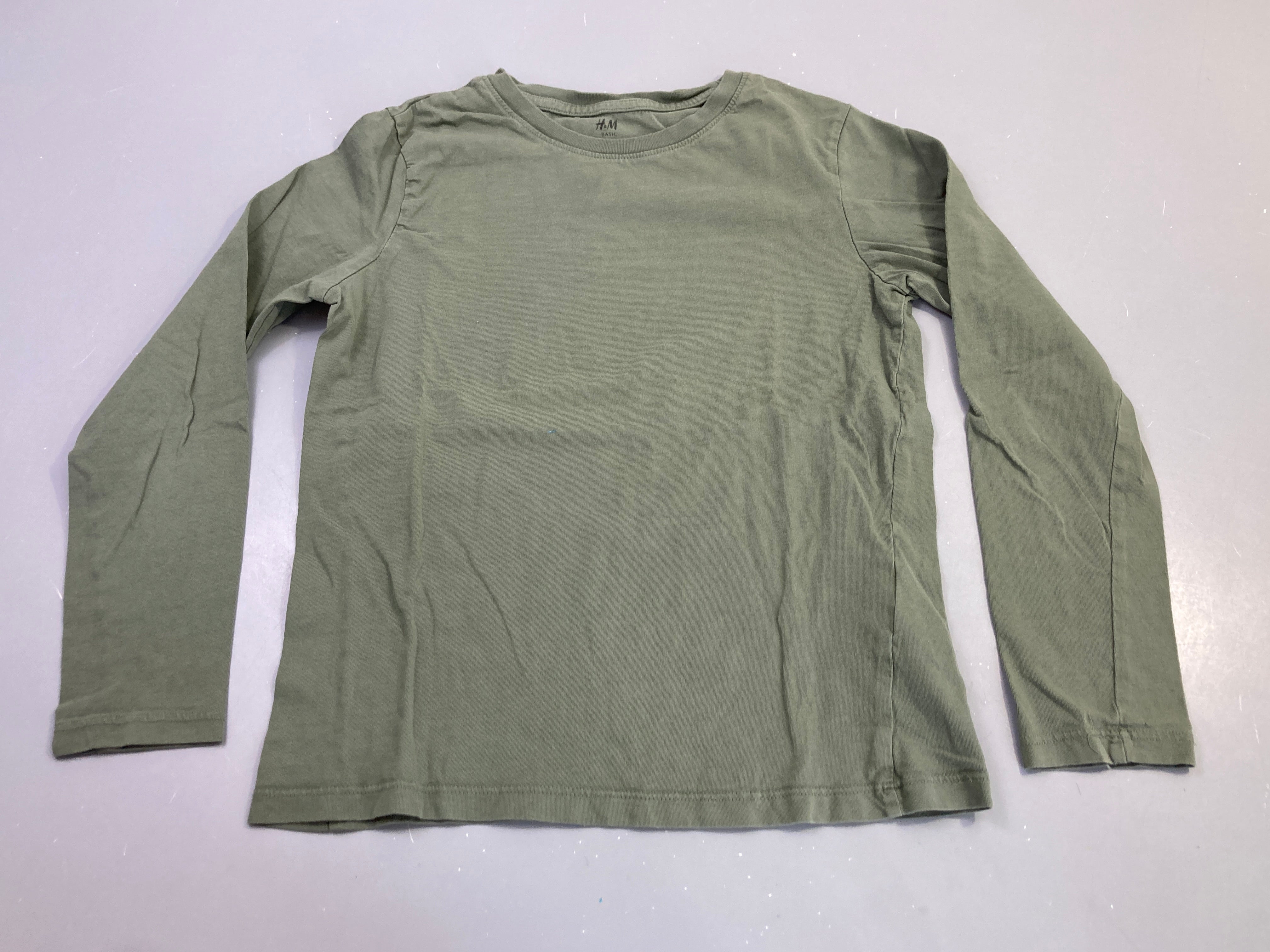 T-shirt m.l vert kaki uni