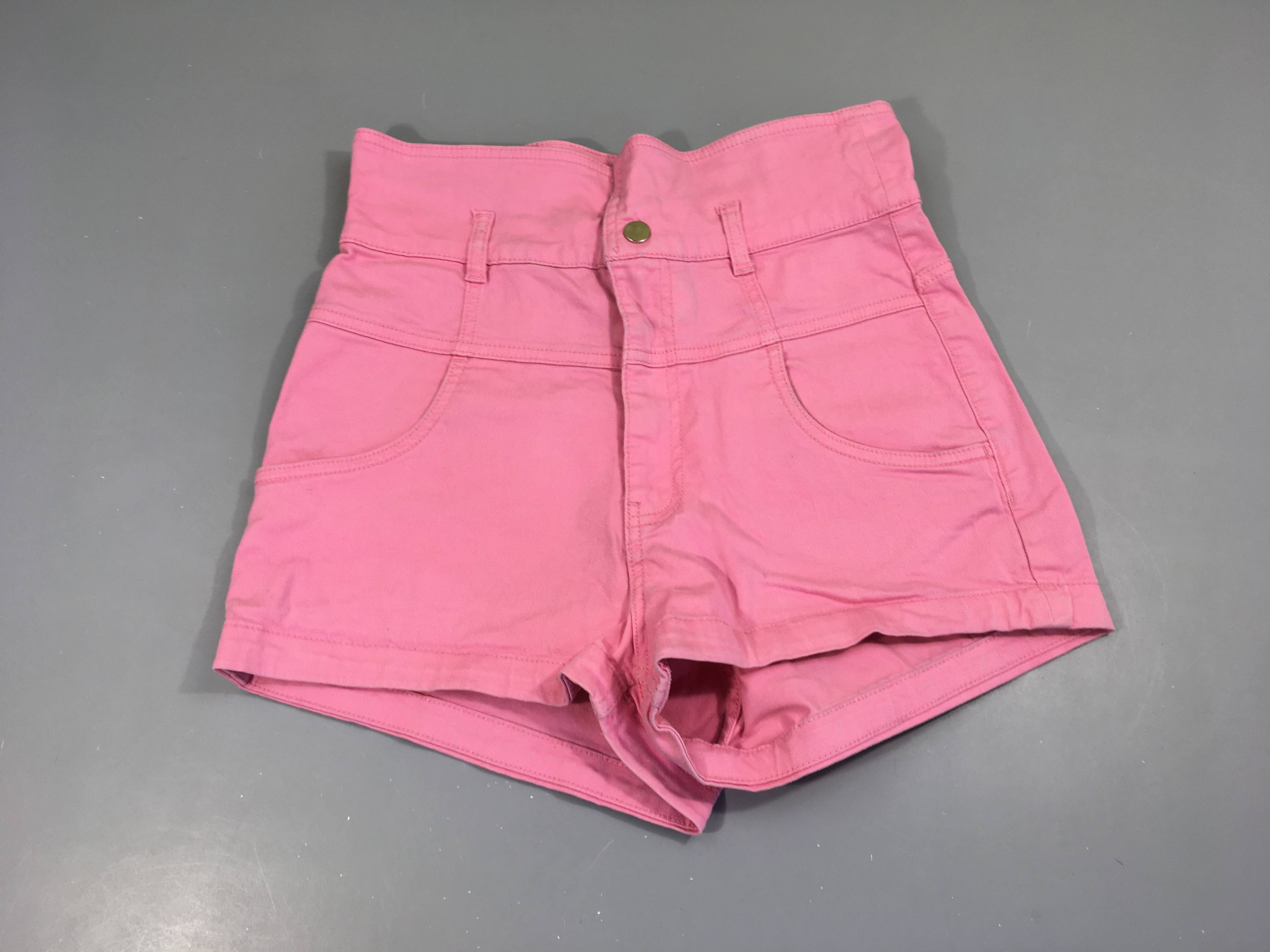 Short toile rose