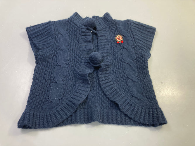Gilet s.m bleu marine torsadé, moins cher chez Petit Kiwi
