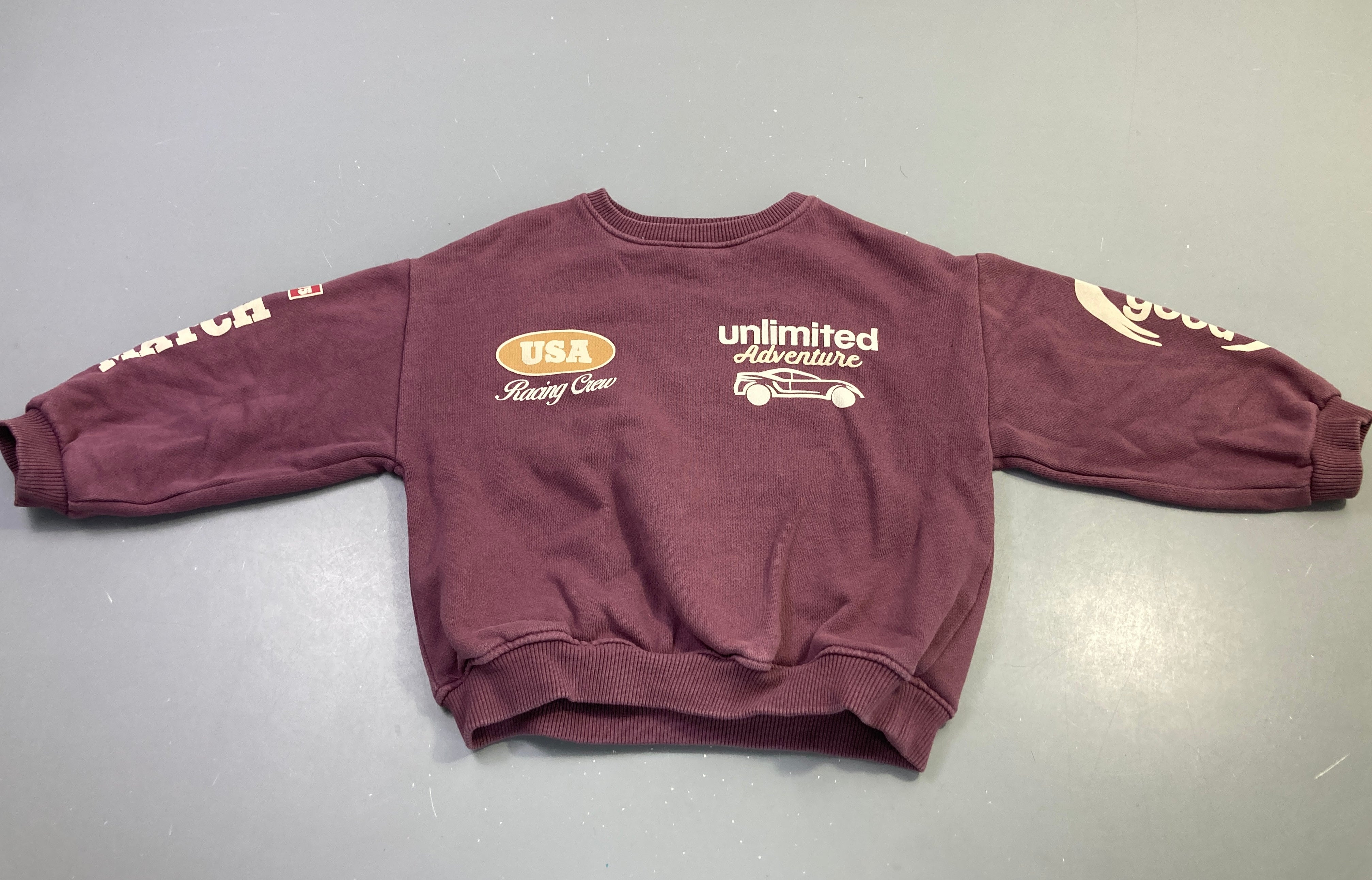 Sweat prune imprimé USA Racing Crew