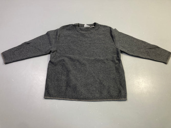 Pull gris uni, moins cher chez Petit Kiwi
