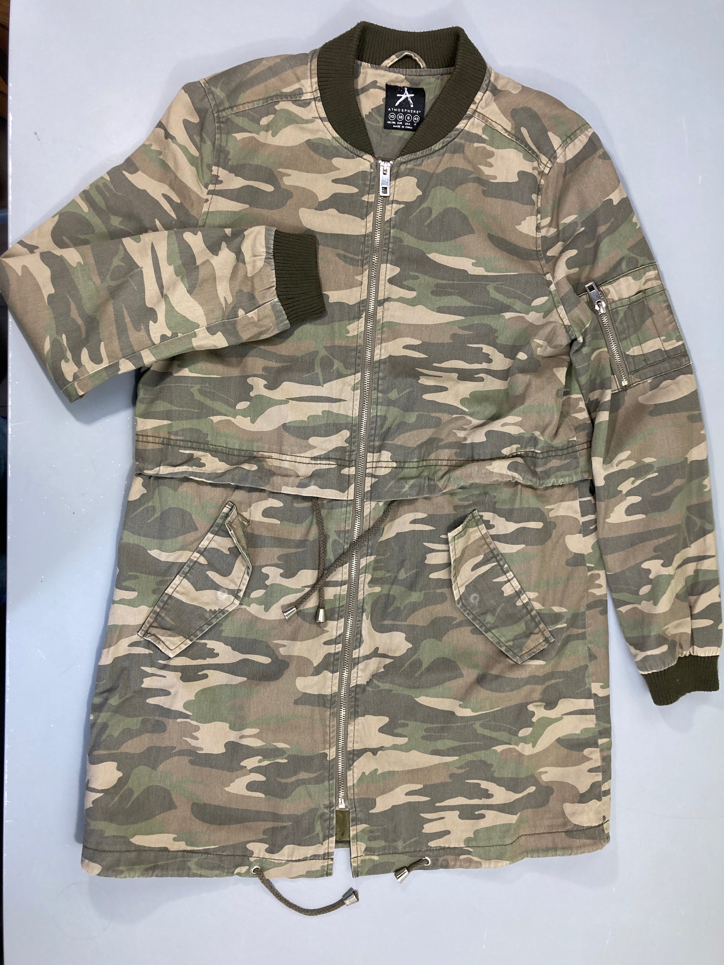 Veste effet camouflage kaki 38
