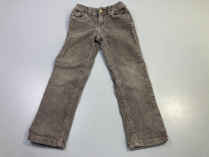 Pantalon velours côtelé graige, moins cher chez Petit Kiwi