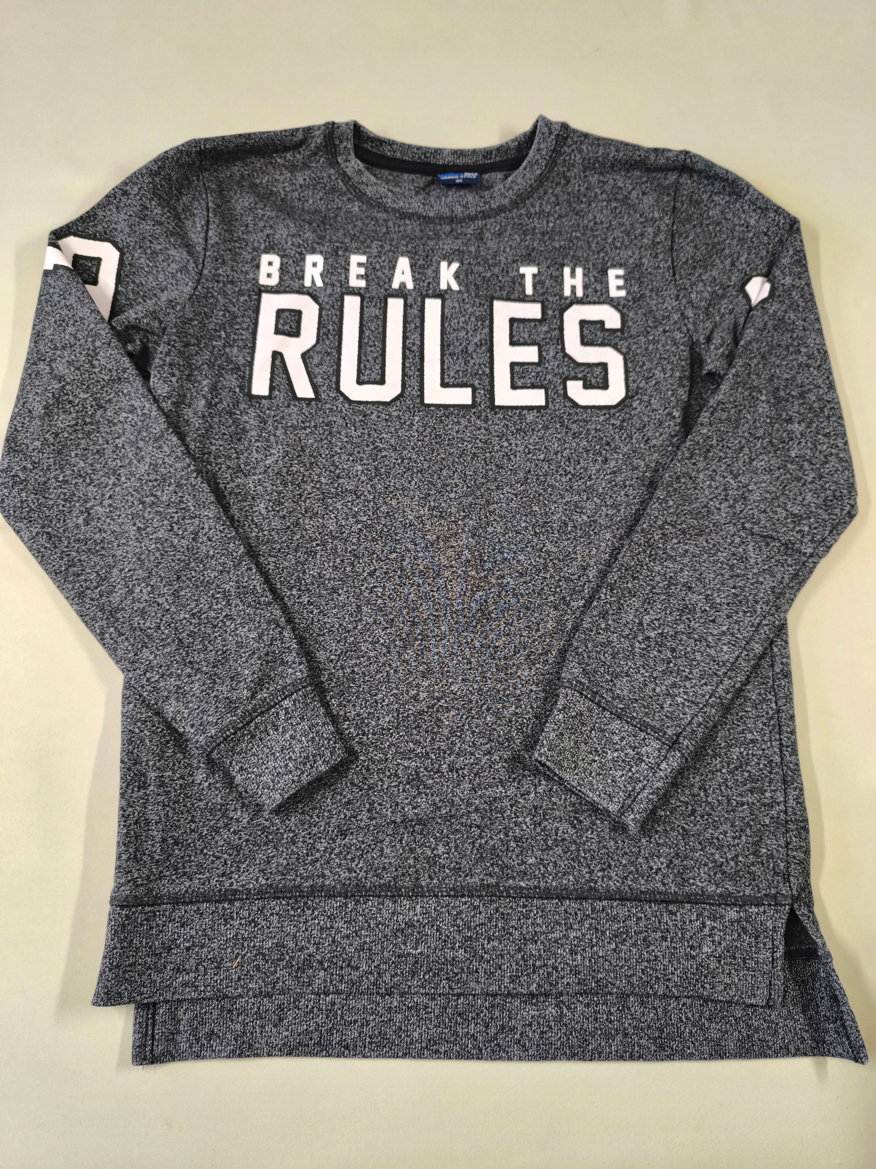 Sweat gris flammé 