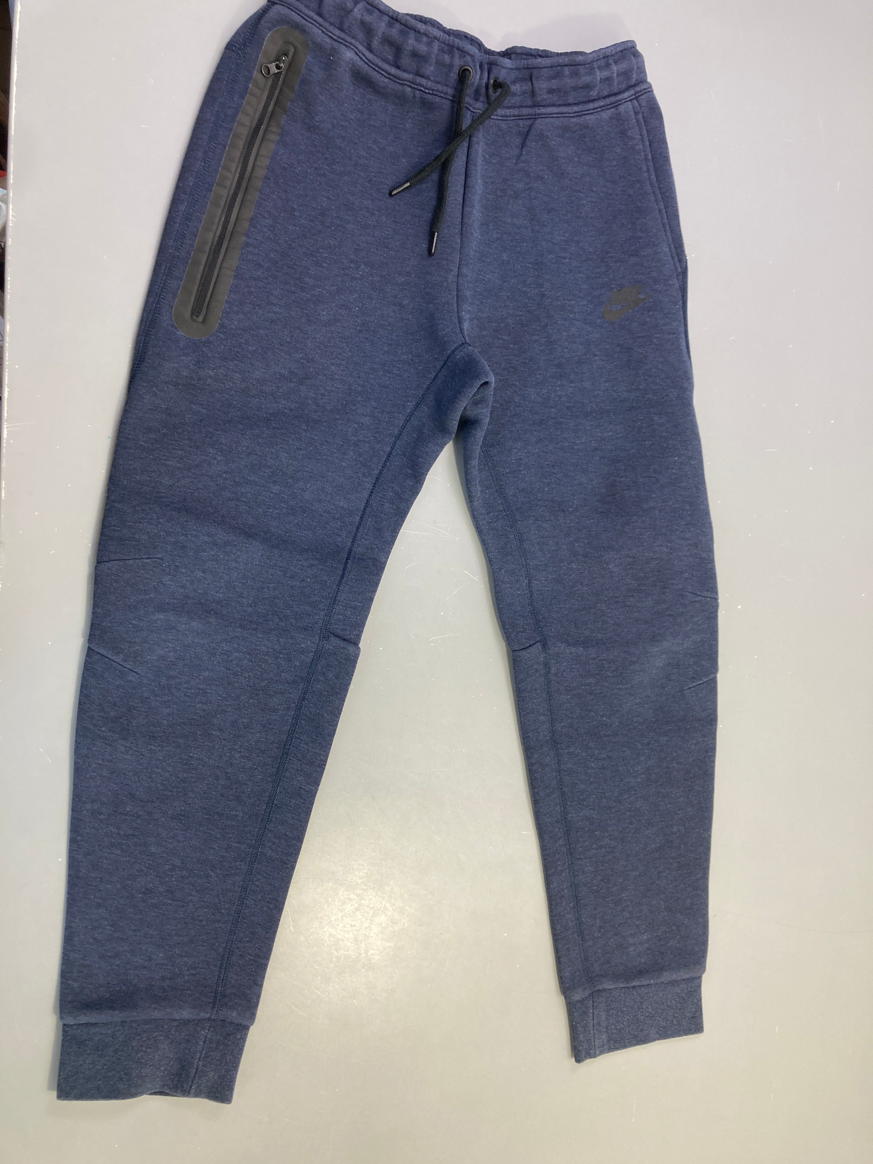Pantalon jogging bleu marine chiné zips