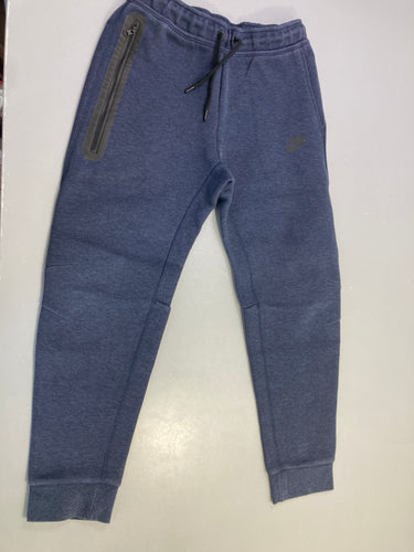 Pantalon jogging bleu marine chiné zips, moins cher chez Petit Kiwi