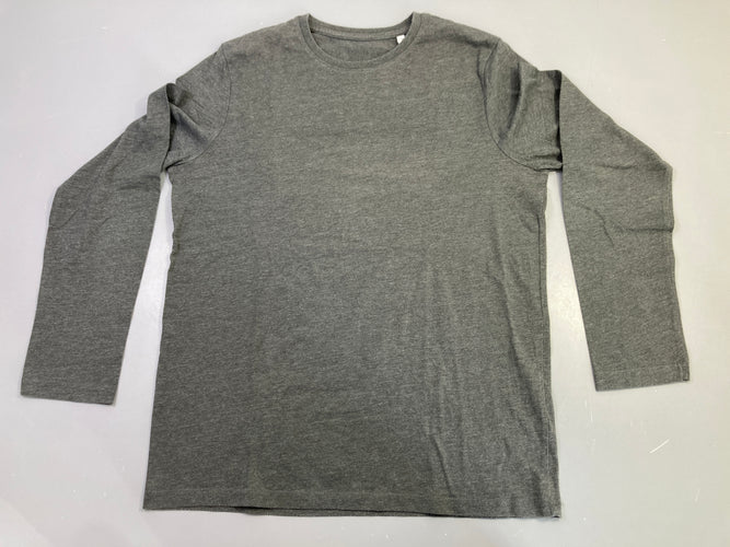 T-shirt m.l gris chiné uni Légèrement bouloché, moins cher chez Petit Kiwi