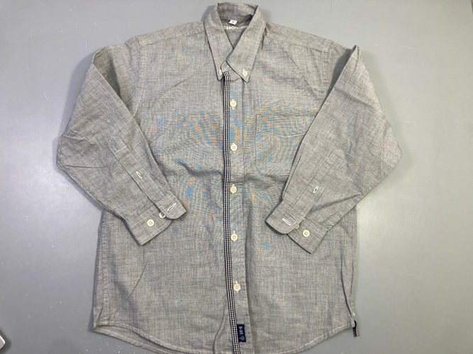 Chemise m.l gris clair chiné, moins cher chez Petit Kiwi