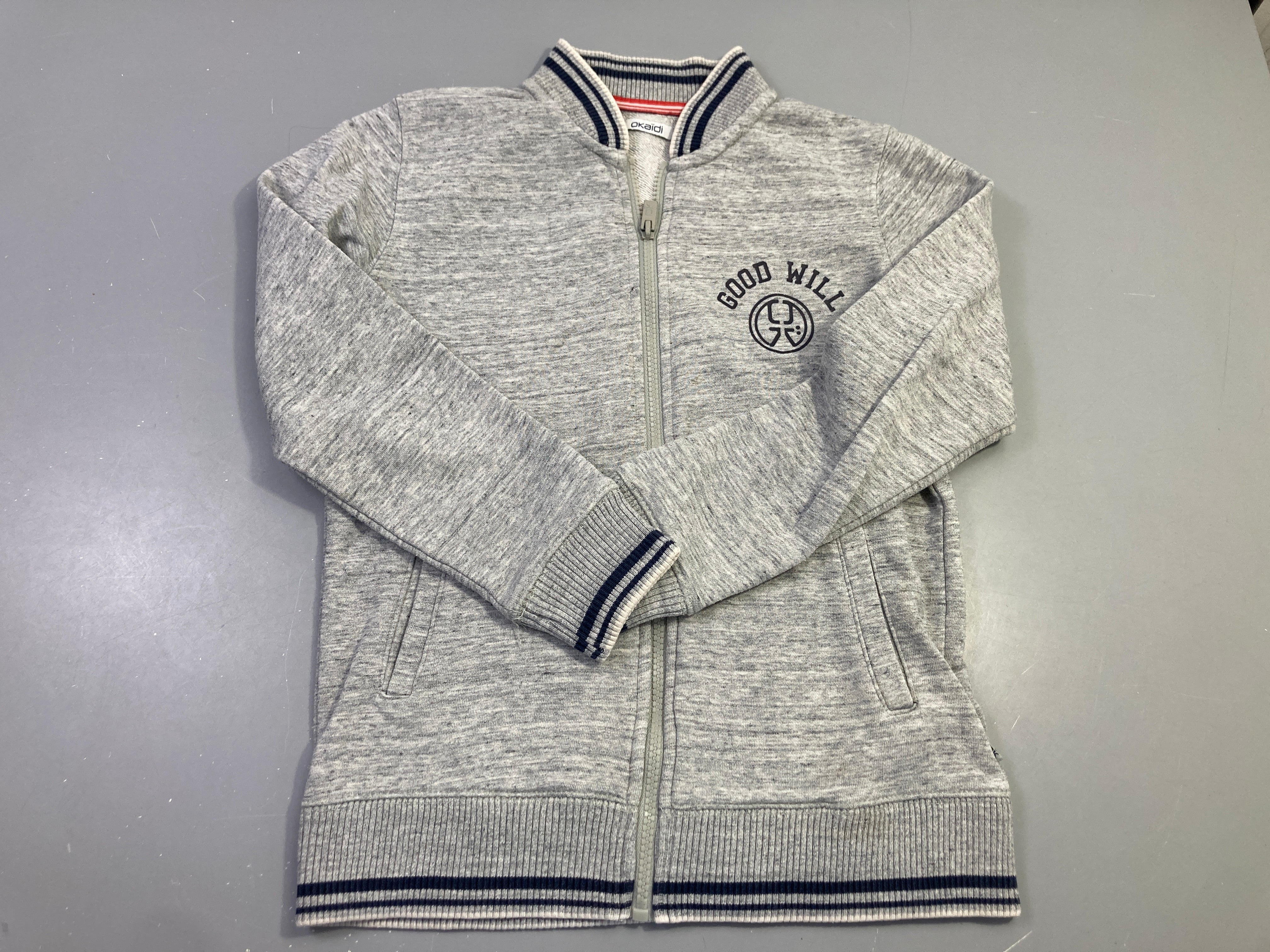 Sweat zippé gris clair, good will