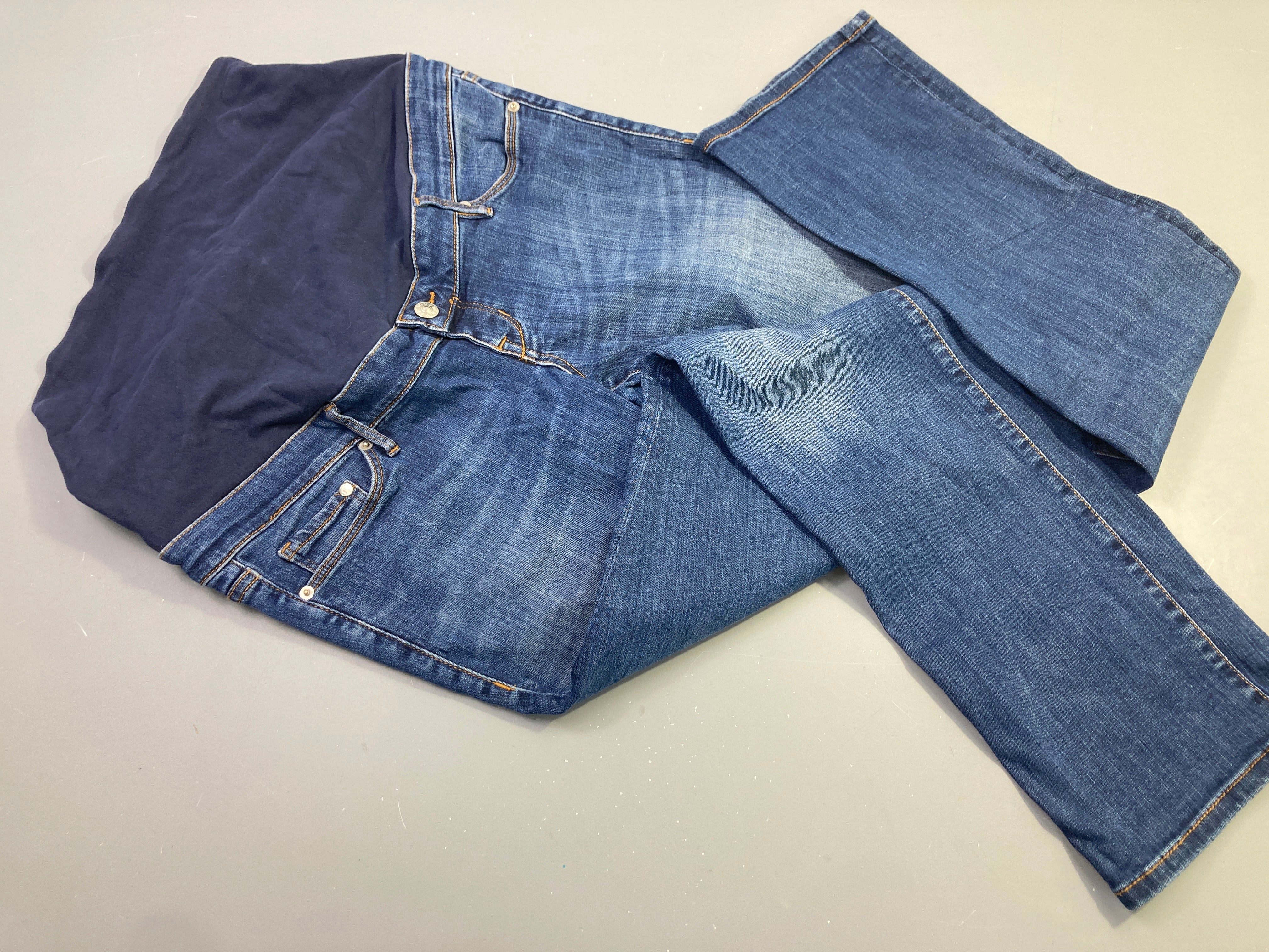 Jean droit bleu grossesse (42)