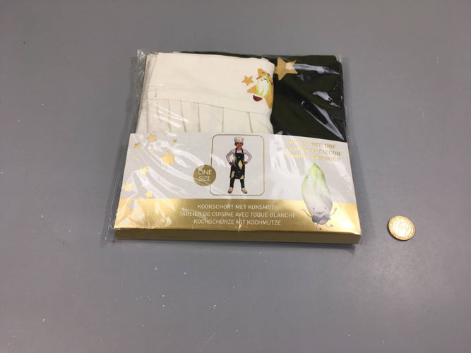 NEUF tablier de cuisine avec toque gaston le chicon, moins cher chez Petit Kiwi