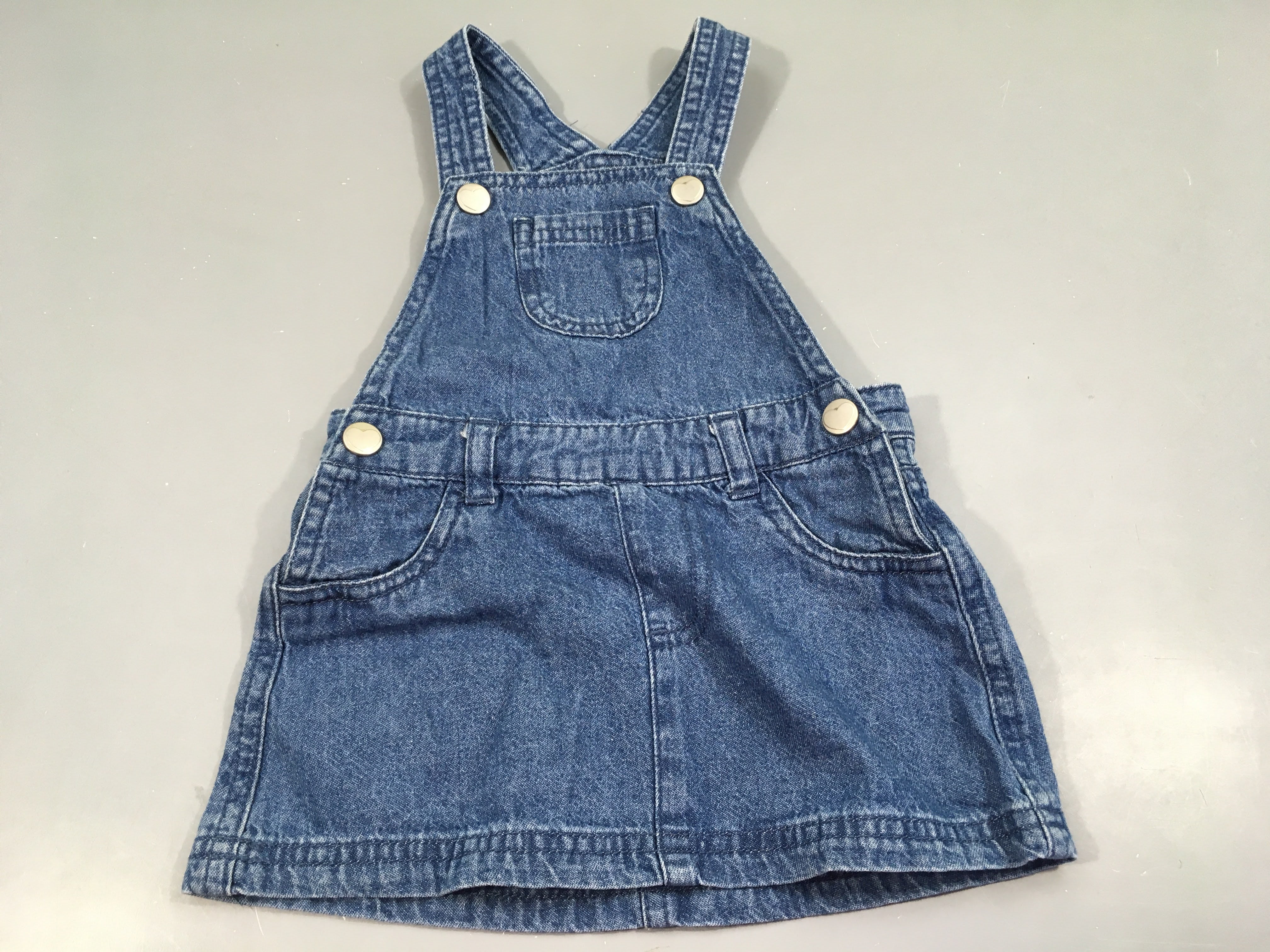 Robe denim à bretelles
