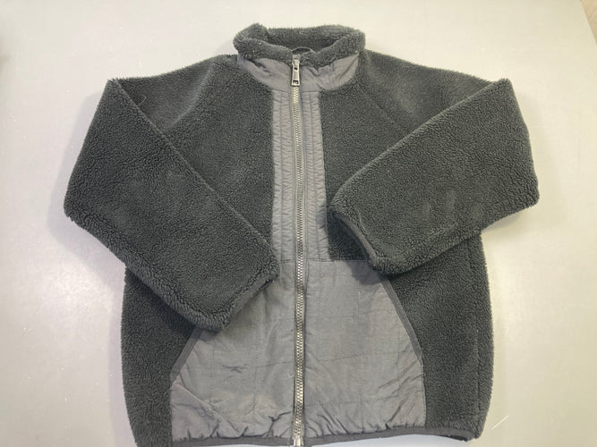 Sweat zippé polar noir, moins cher chez Petit Kiwi